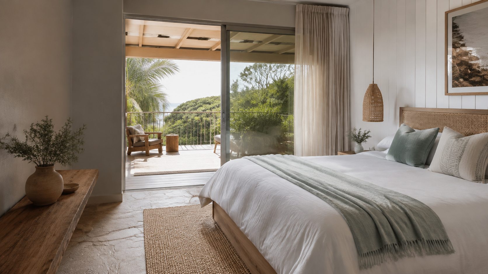 Guest-ready bedroom prepared for professional Airbnb management